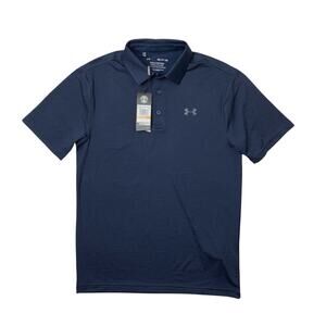 Under Armour Shirt Mens S Small Navy Playoff Polo Performance Golf 4-Way Stretch